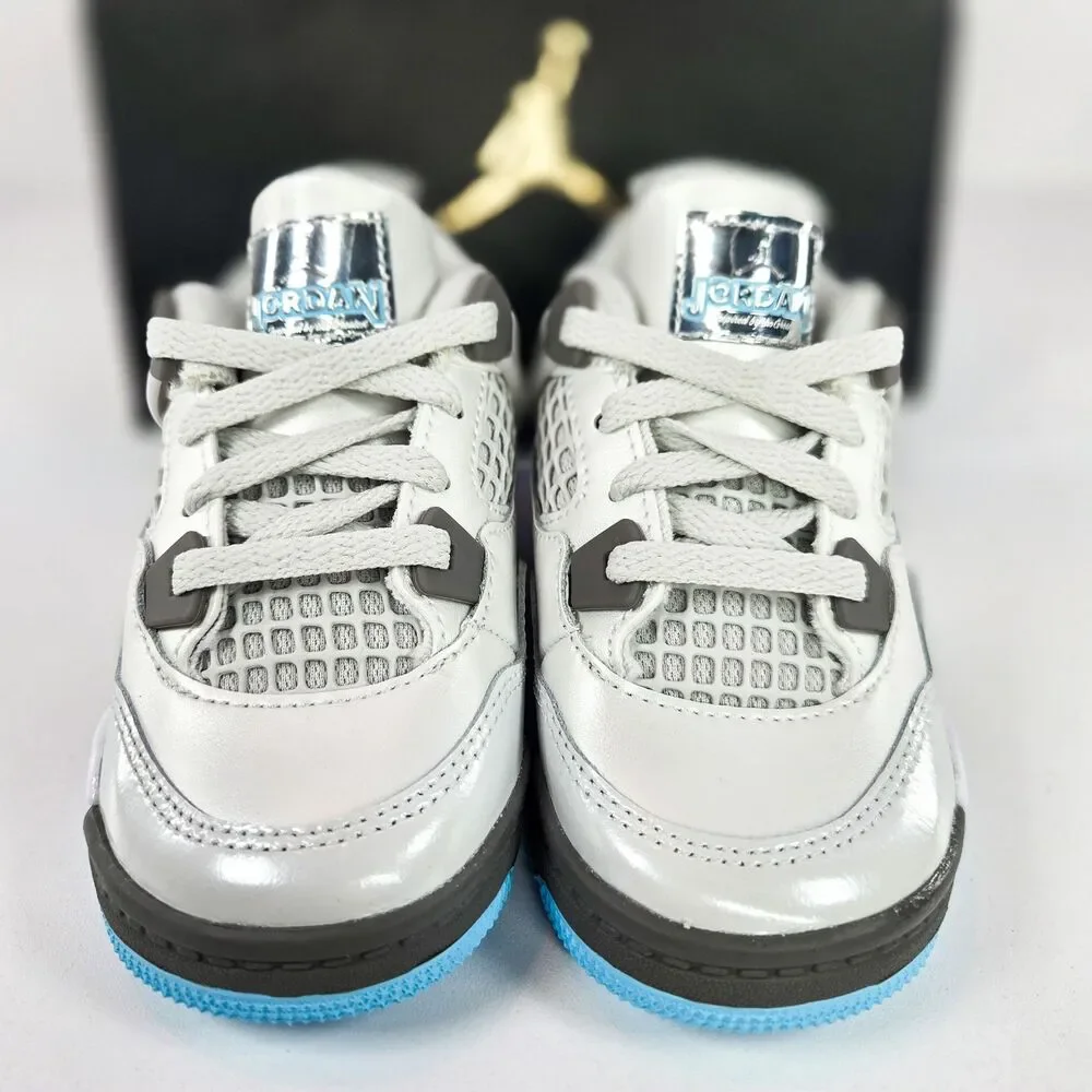 Nike Air Jordan 4 Retro TD Photon Dust Blue Chill Toddler 6C HV4759-014